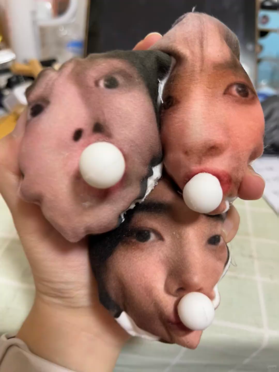 Custom Face Keychain Squeeze The Bubble Doll Keychain Relieve Stress Fidget Funny Gifts