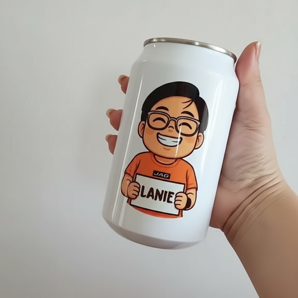 Hand Painted Chibi Cola Jug Figure Kawaii Soft Vinyl Retro Soda Decor