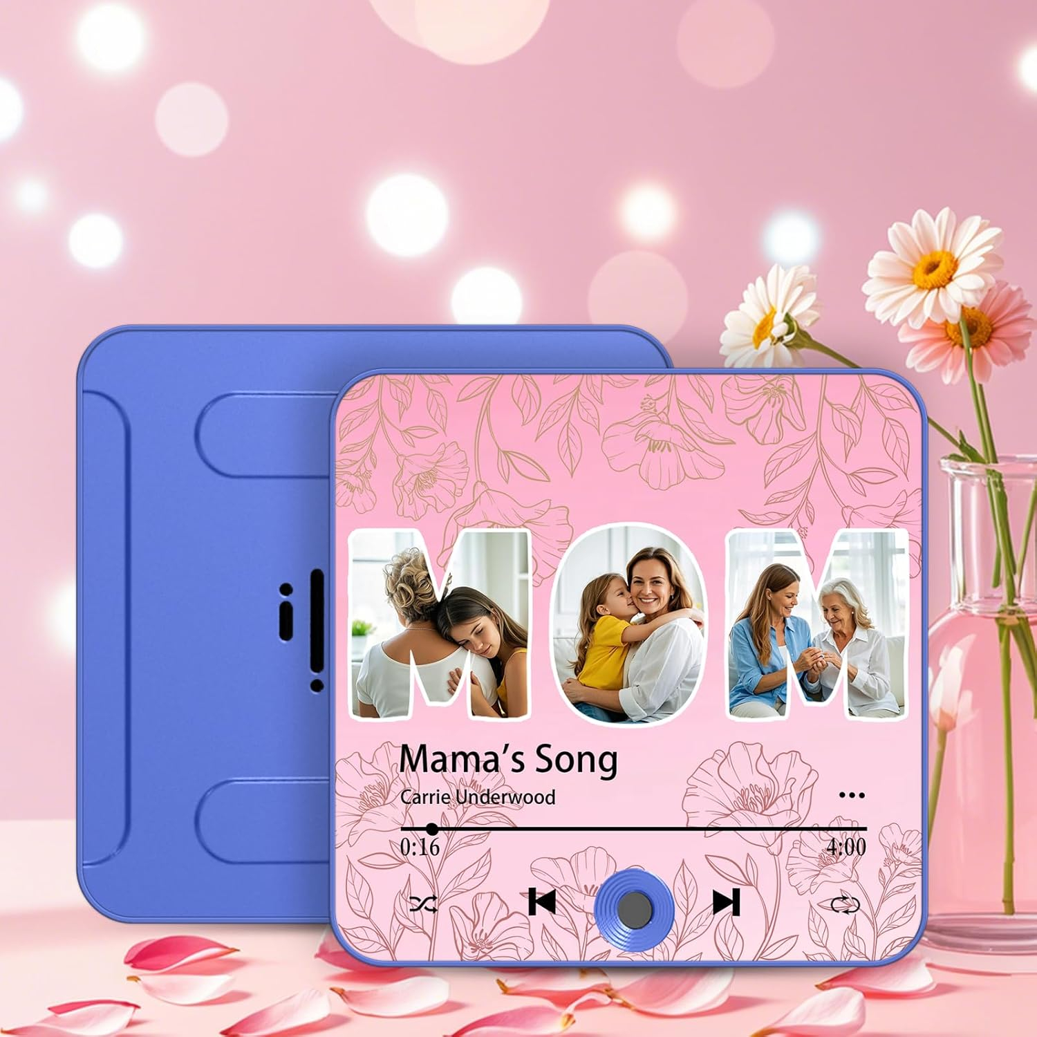 Custom Music Fridge Magnet-Personalized Music Fridge Magnets with Photos,Songs,Can Play Music for Mom(