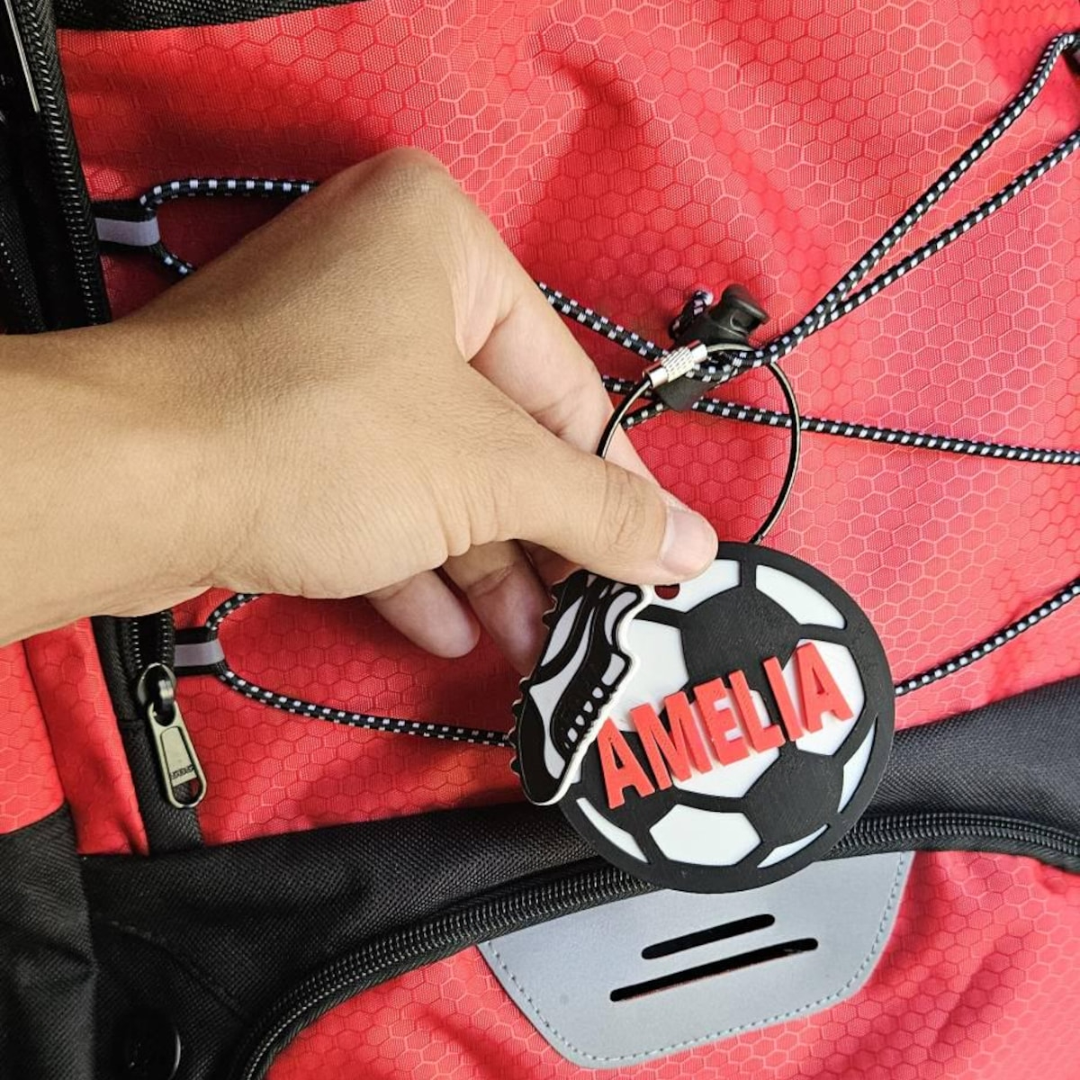 Soccer Bag Tags - Personalized Name Tag - Custom Bag Tag - Team Gear Identifier - Soccer Backpack Tag - Sports Team Gift Soccer Ball Bag Tag