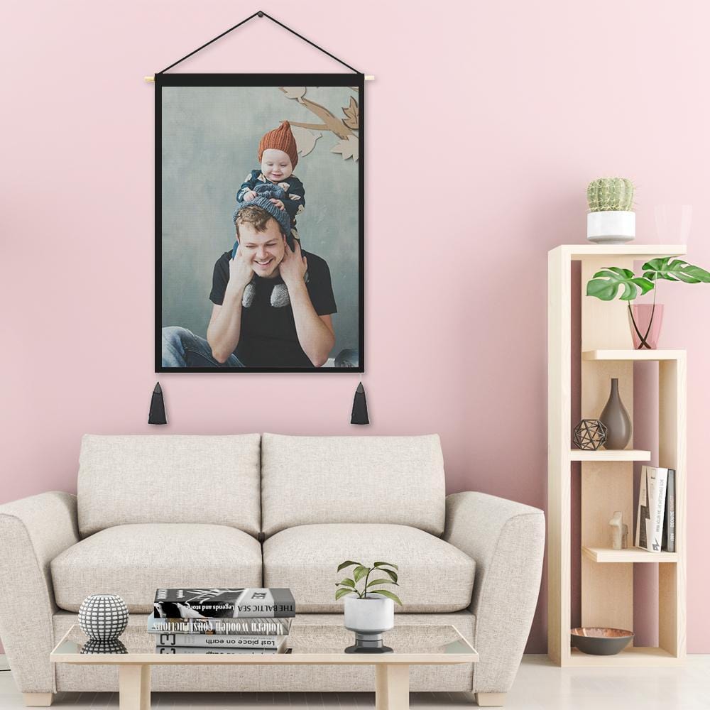 Father's Day Gift Photo Tapestry with Frame - 2 Sizes - Giftlab