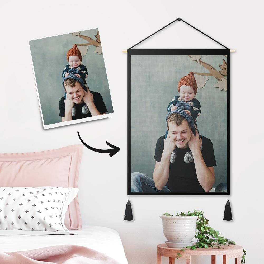 Father's Day Gift Photo Tapestry with Frame - 2 Sizes - Giftlab