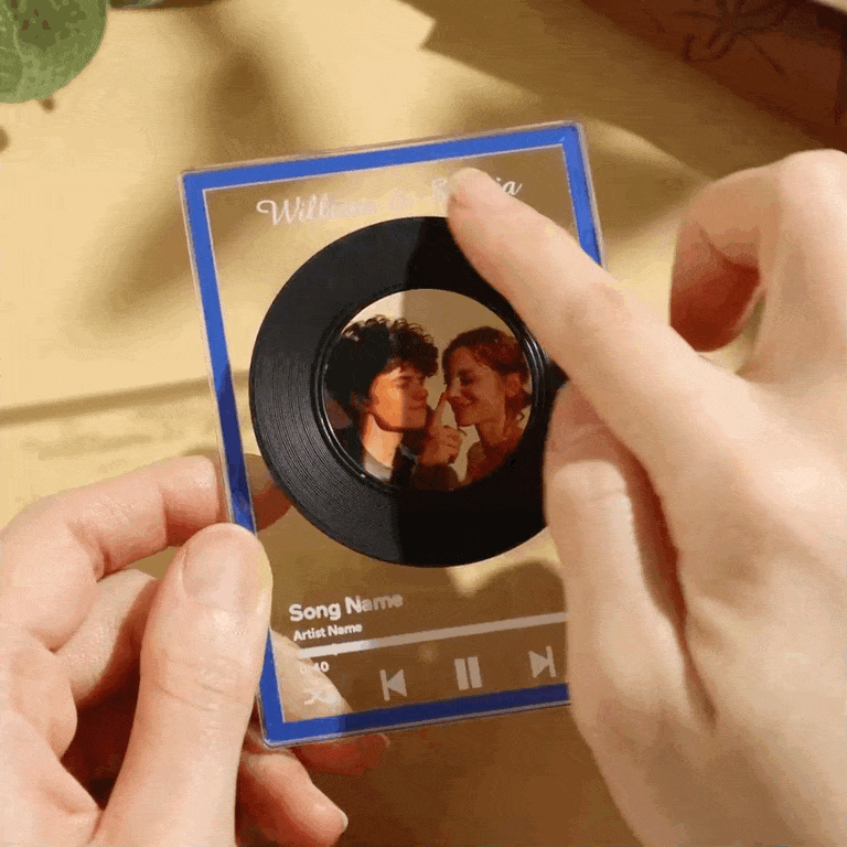 Personalized NFC Vinyl Record Plaque Rotatable Vinyl Record Music Plaque Gift for Lover - Giftlab
