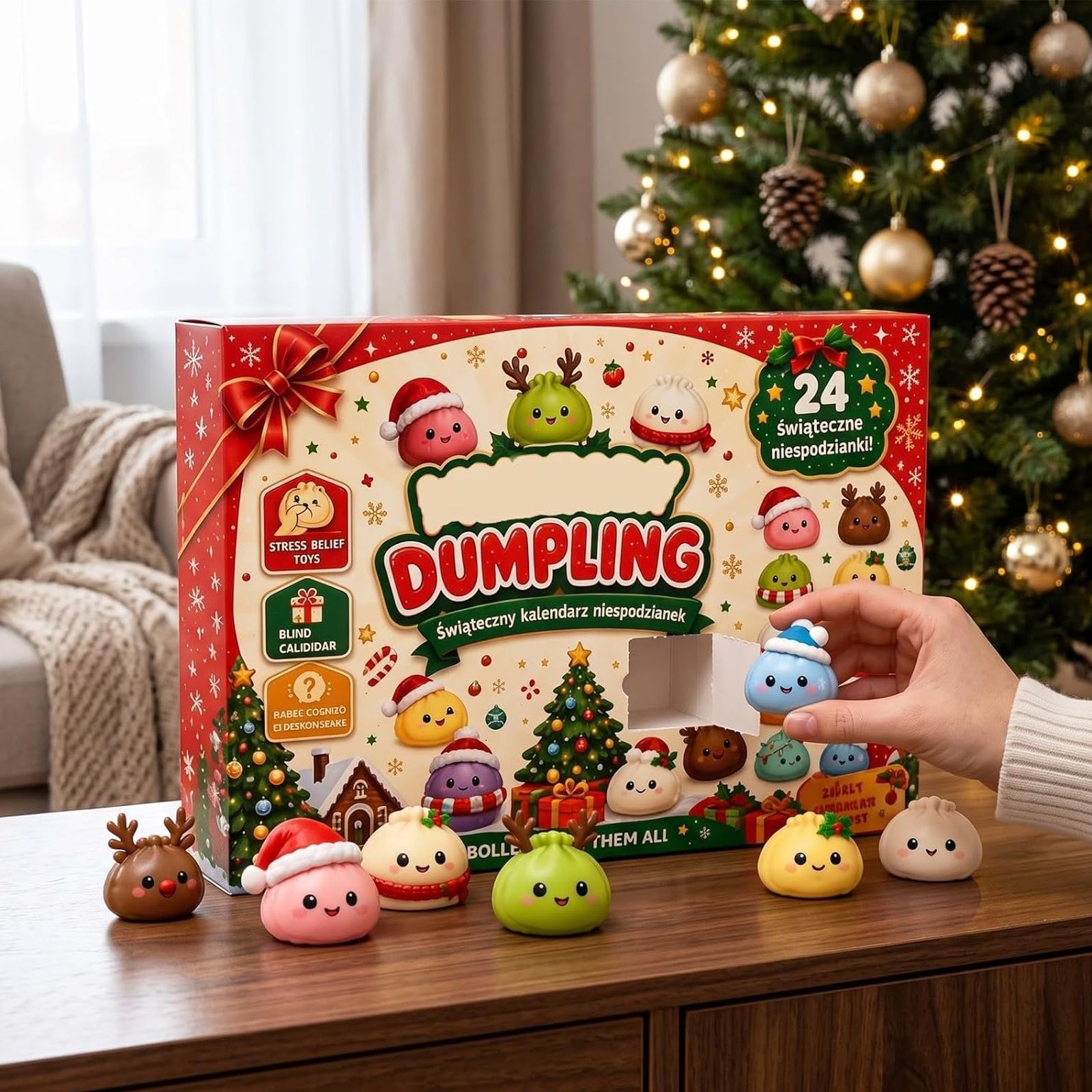 Christmas Dumpling Advent Calendar 2026 Squishy Surprise Gifts For