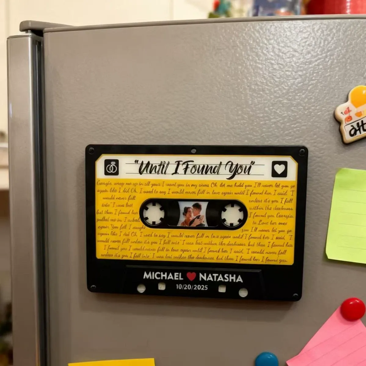 DIY Music Tape Refrigerator Magnet, a Customized Music Star Peripheral Couple Gift with Magnetic Suction