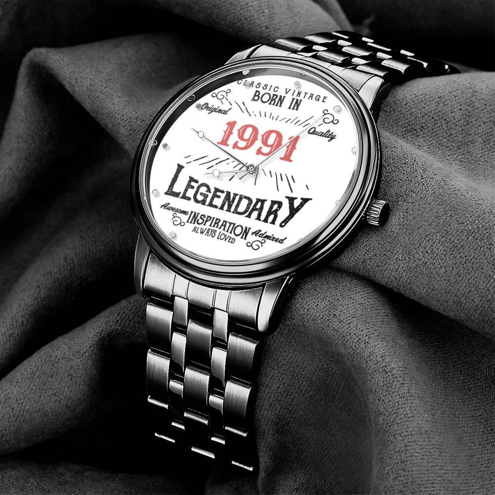 31st Birthday Watch Custom Printed Watch 1991 Birthday Gifts 31st Birthday Gifts - Giftlab