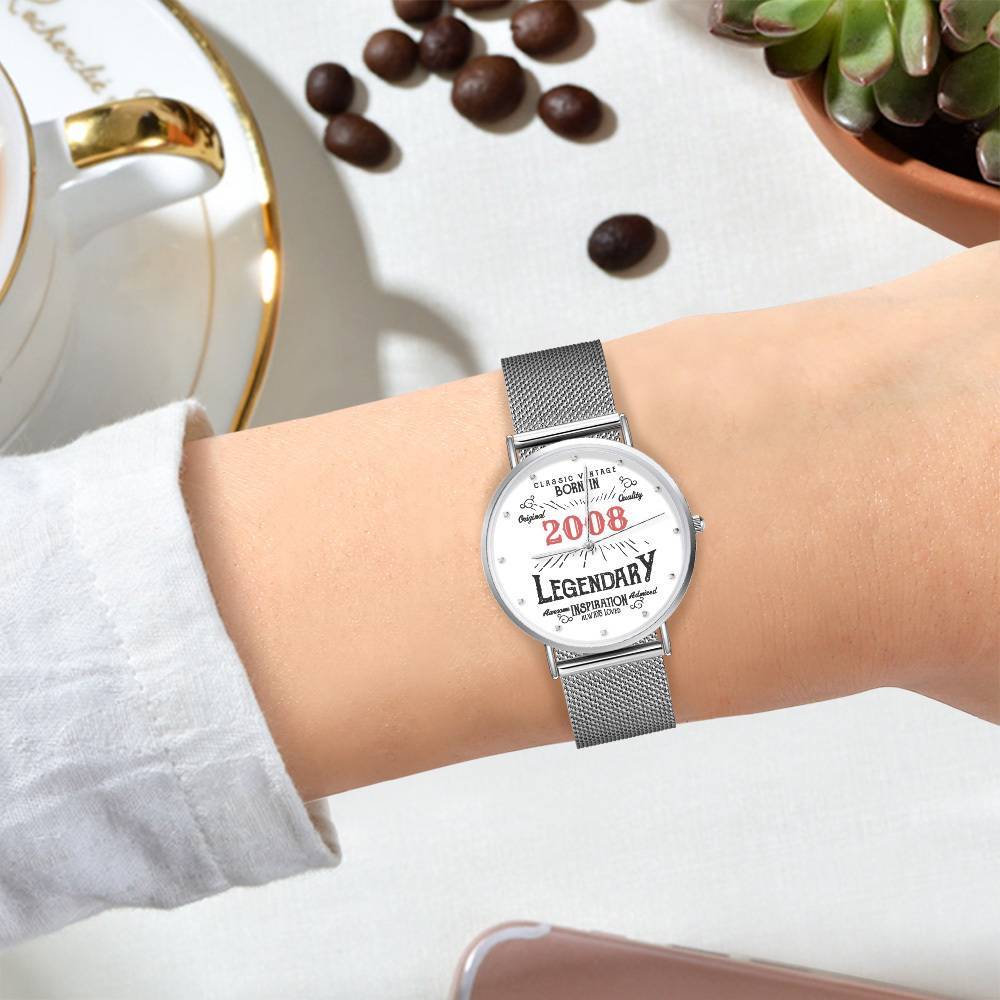 14th Birthday Watch Custom Printed Watch 2008 Birthday Gifts 14th Birthday Gifts - Giftlab