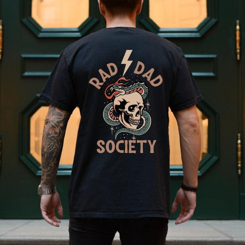 Rad Dad Society T-Shirt, Cool Dad Club, Dad Life Tee, First Fathers Day Present, Dad of Girls, Papa Of Boys, Gift For Husband, Daddy T-shirt - Giftlab