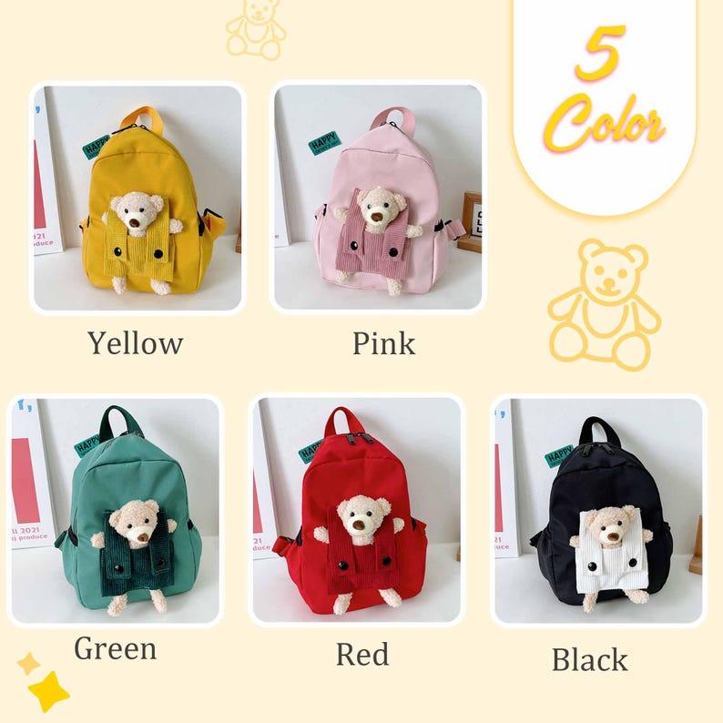 Custom Teddy Bear Backpack for Toddlers �C Personalized Name Embroidered Kids School Bag, Gift for Boys & Girls