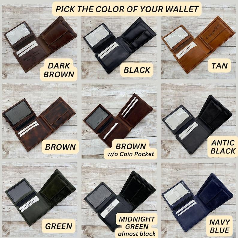 Handwriting Wallet,Christmas Gift,Personalized Wallet Men,Leather Wallet For Men,Handwriting Gift For Him,Engraved Wallet,Fathersday Gift - myphotowallet