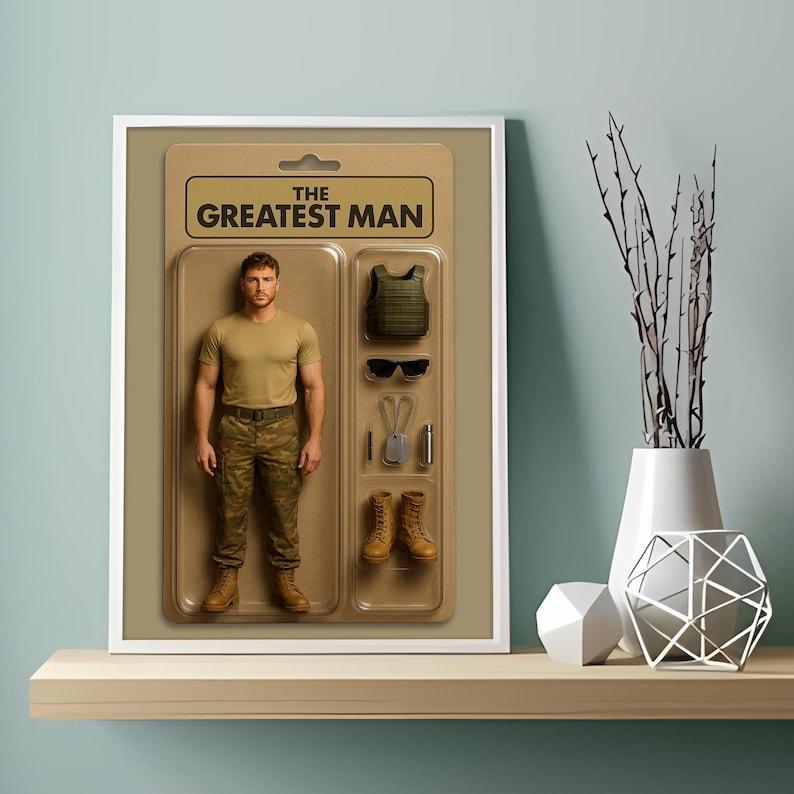 Custom Action Figure Portraits | Personalized Toy Box Art | Custom Photo Frame Decorations | The Greatest Man