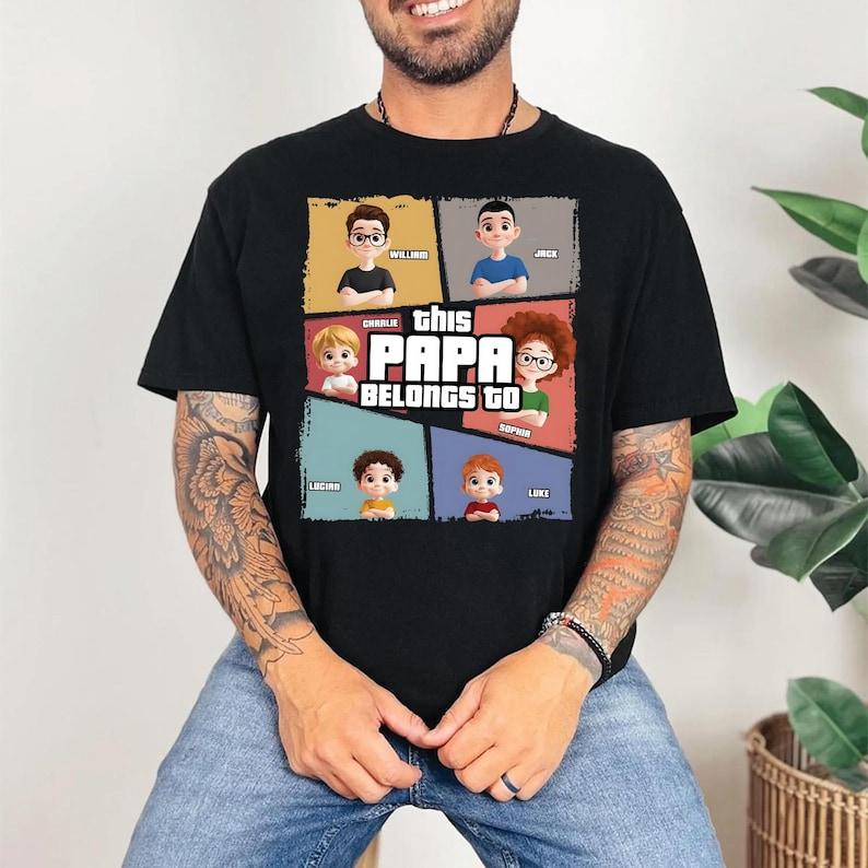 This Grandpa, Papa, Dad Belongs To Personalized New Style Personalized Shirt,Father's Day Gift, Father And Daughter Shirt, Daddy And Me