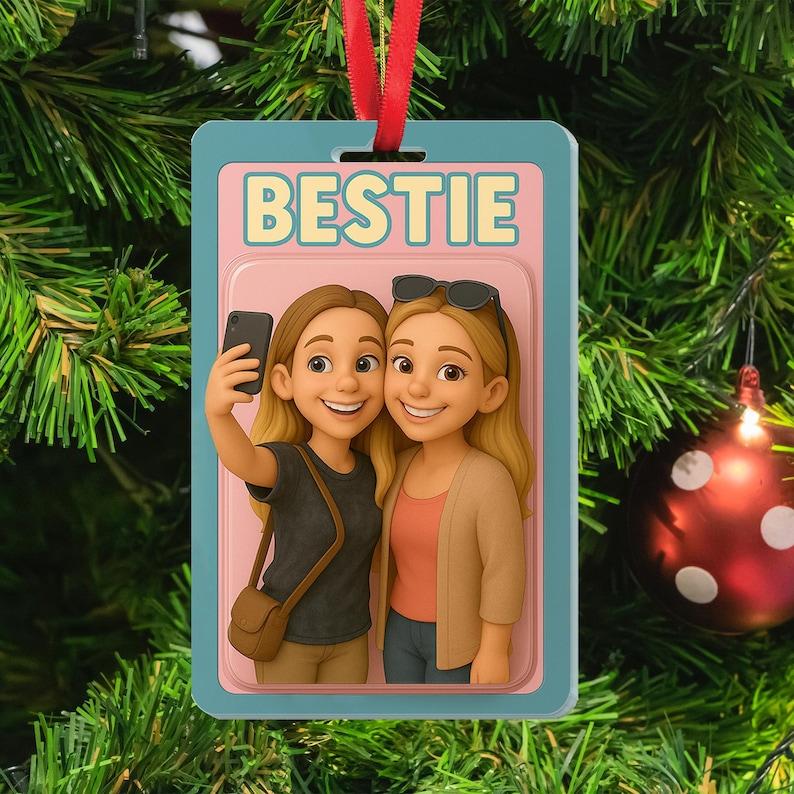 Personalized Besties Gift, Custom Besties Photo Action Figure Ornament, Gift For Besties, Soul Sister Gift, Christmas Gift For Best Friends