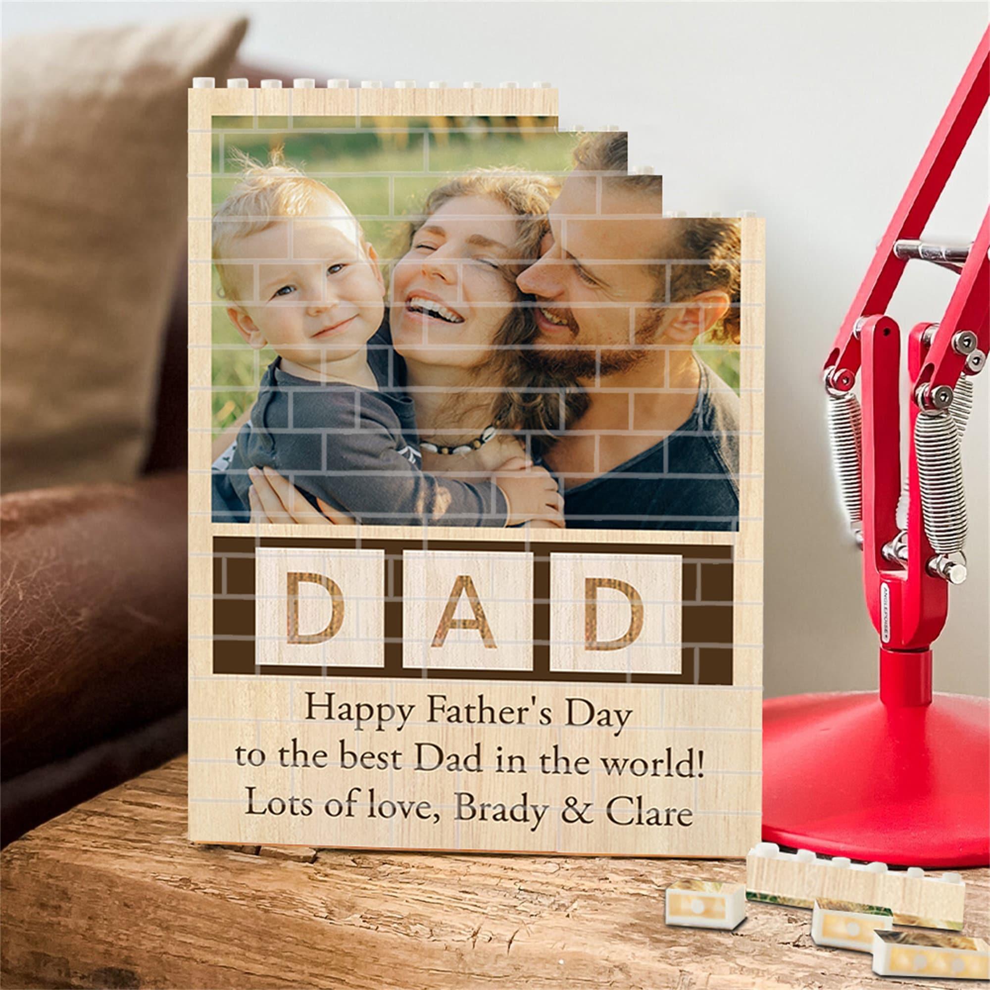 Photo Puzzle, Personalized Bricks for Dad, Personalized Photo Birthday Gift, Father's Day Gift
