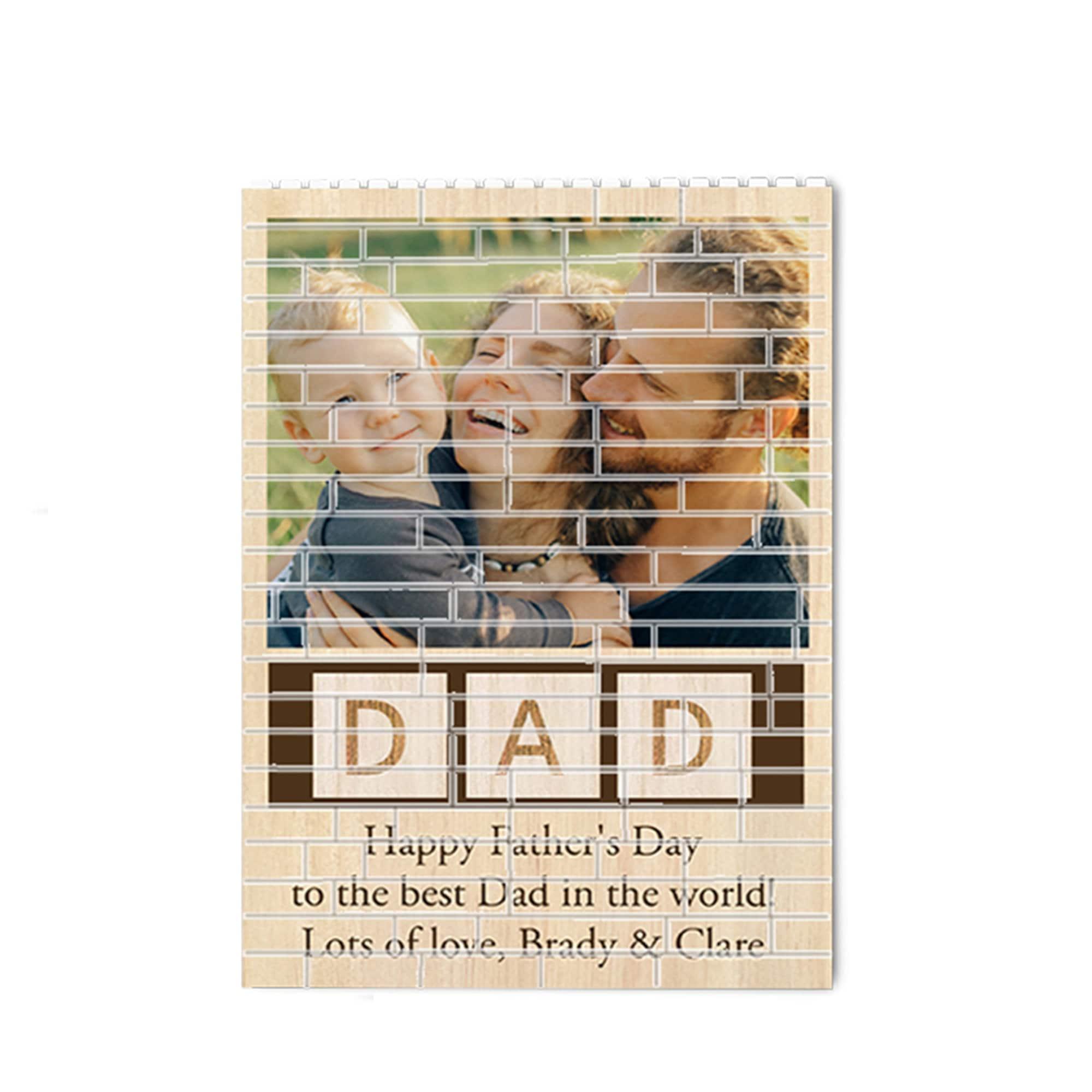 Photo Puzzle, Personalized Bricks for Dad, Personalized Photo Birthday Gift, Father's Day Gift