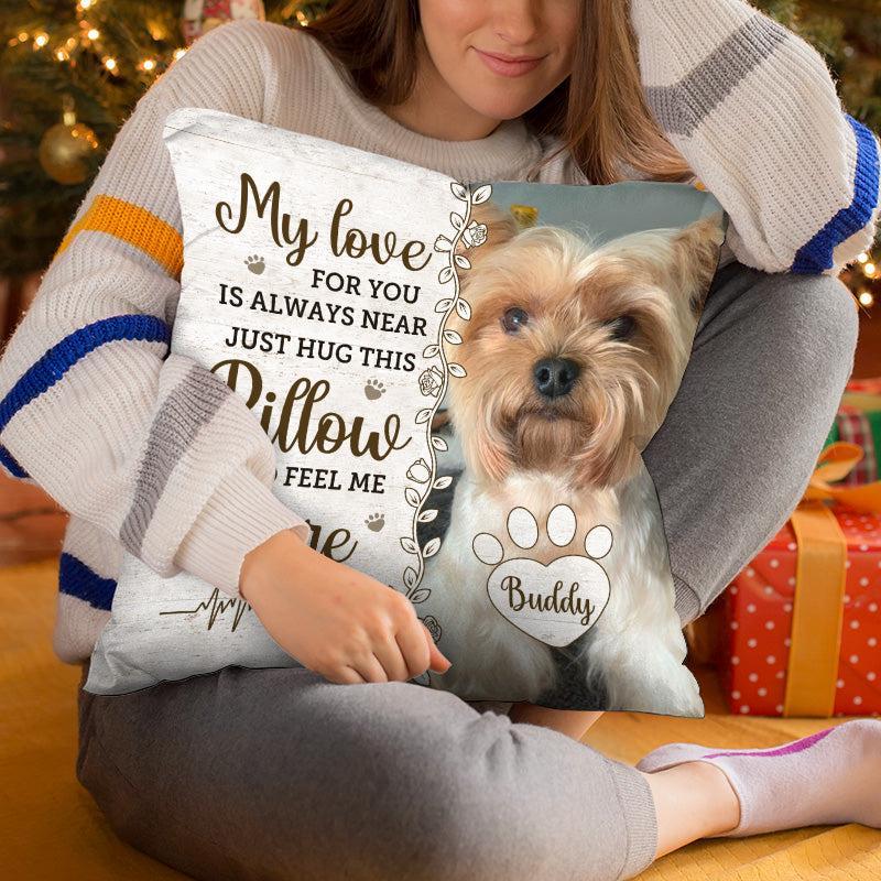 Custom Pet Photo Memorial Pillow, Dog Loss Sympathy Keepsake