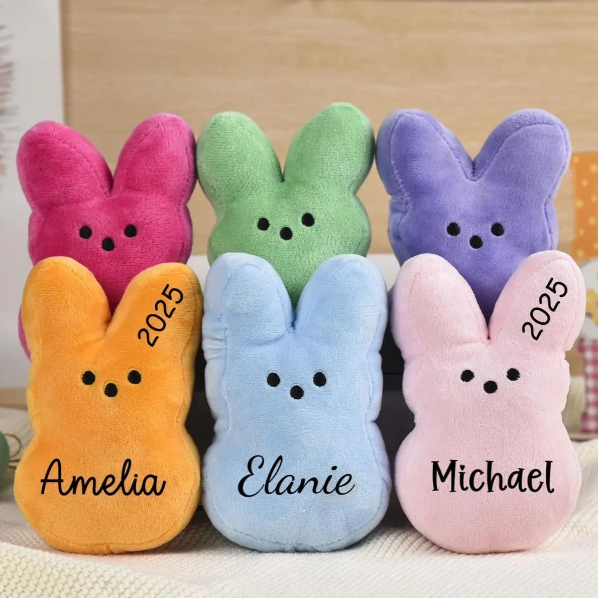 Easter Bunny Plush Toy Personalized Bunnies Mini Plush Doll Easter basket Baby Easter Gift Plush Bunny Custom Name Bunny - Giftlab