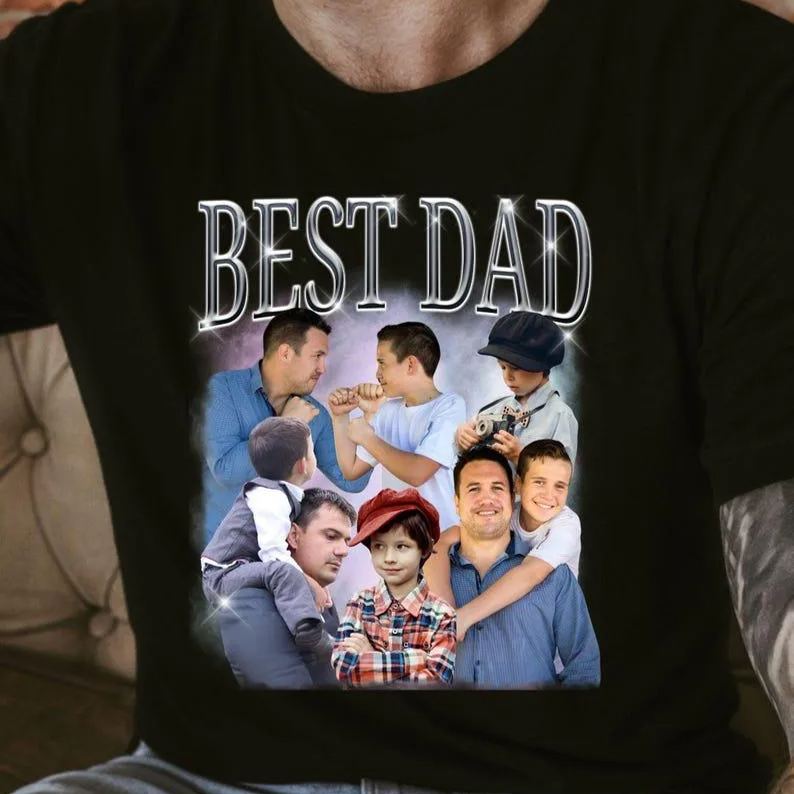 Dad Bootleg Shirt, Personalized Bootleg Shirt For Daddy's Birthday, Fathers Day Shirt, Best Dad Shirt, Dad Photo Shirt, Daddy Shirt From Son - Giftlab