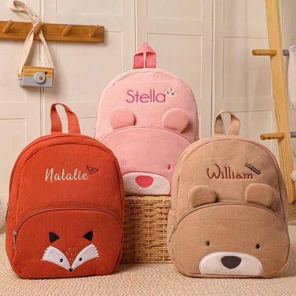 Embroidery Personalized Kids Backpack, Custom Kindergarten Toddler Gifts, Kids Backpack With Name, Kids School Bag, Kids Backpack
