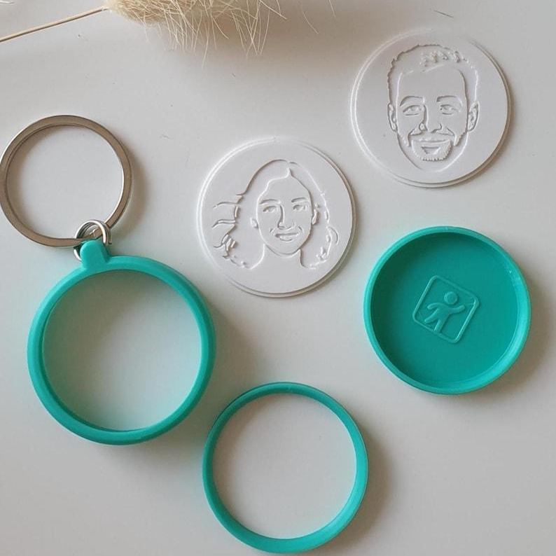 Custom Keychain from your photo Personalized embossed 3D keychain