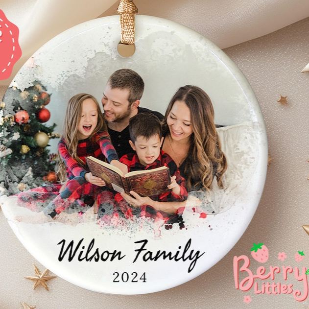 Personalized Photo Ornament, Custom Family Picture, Christmas Gift, In Memory Ornament, Unique Christmas Ornament