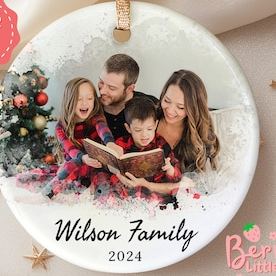 Personalized Photo Ornament, Custom Family Picture, Christmas Gift, In Memory Ornament, Unique Christmas Ornament