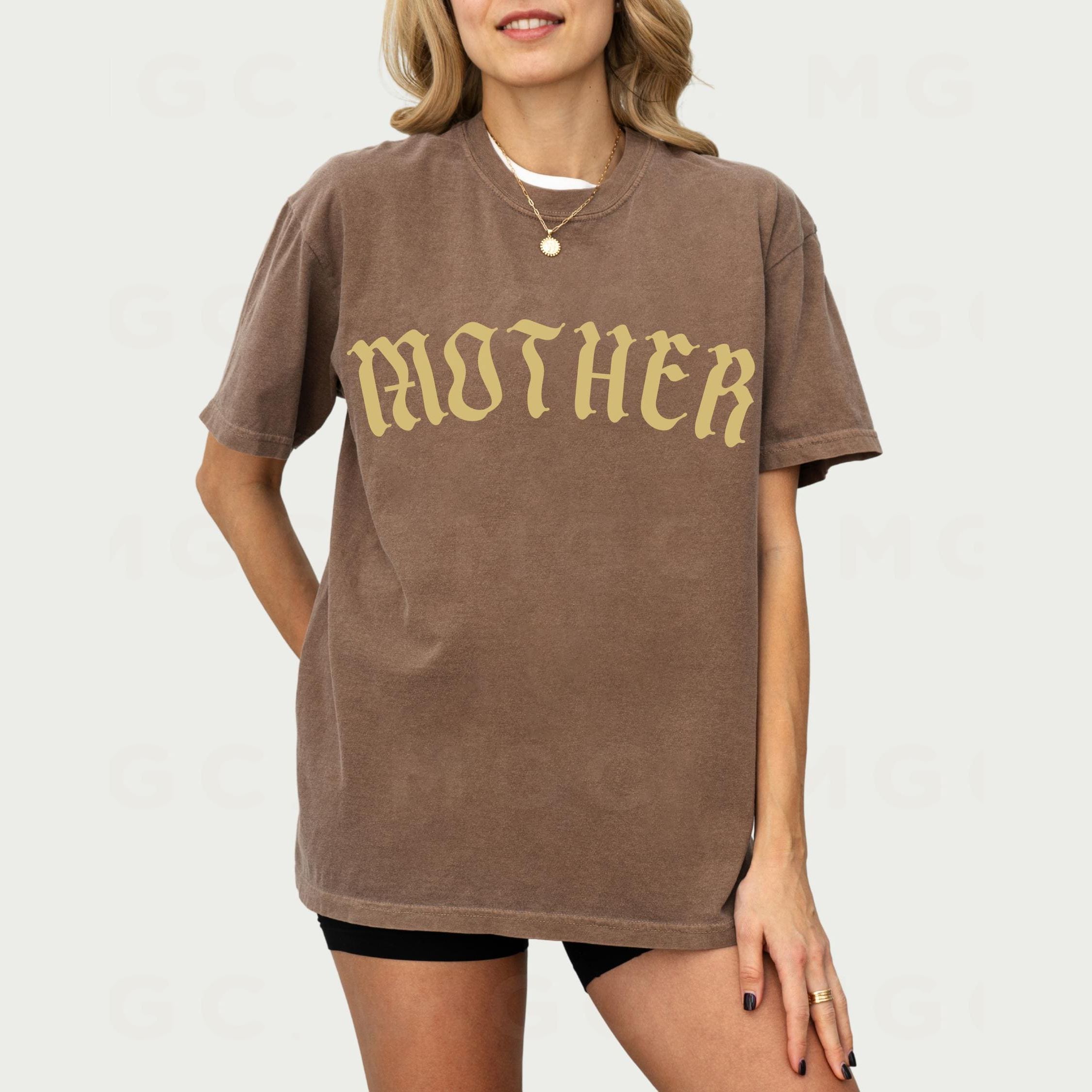 Comfort Colors Graphic Tee - Mother Gothic tshirt, trendy alternative metal core tee, old english mother tshirt, oversized mom tee, goth mom