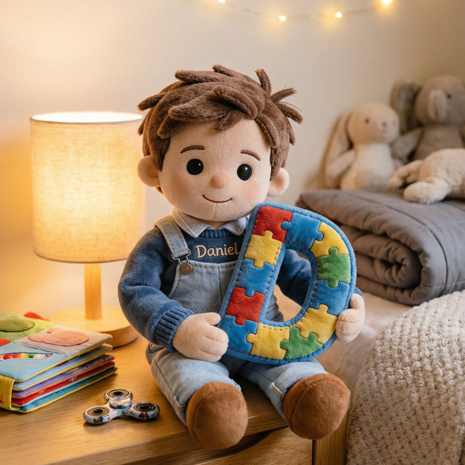 Custom Any Photo - Everyone Communicates Differently - Personalized Autism Awareness Premium Faux Fur Pillow