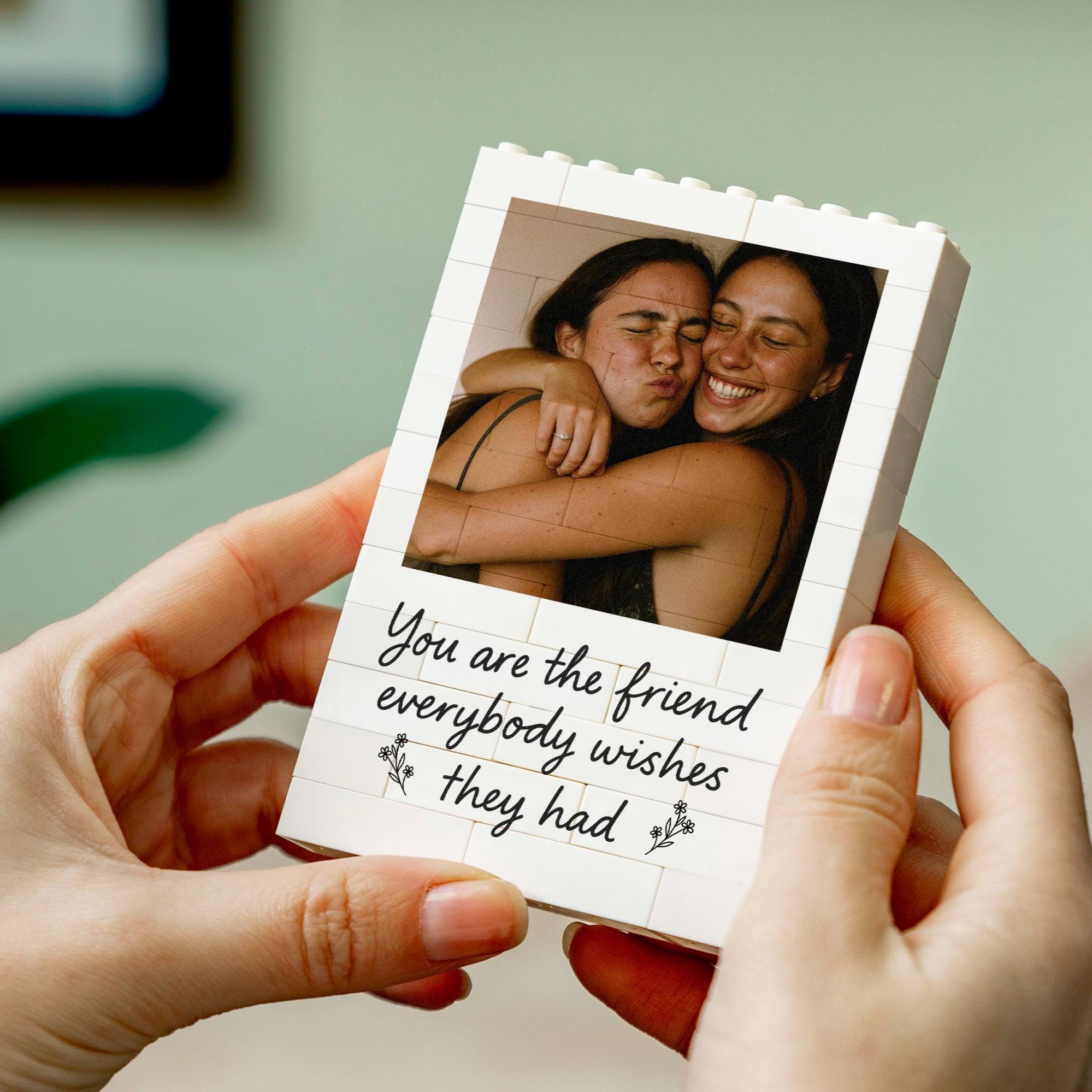Personalised Best Friend Photo Building Block Friendship Keepsake Building Block For Her