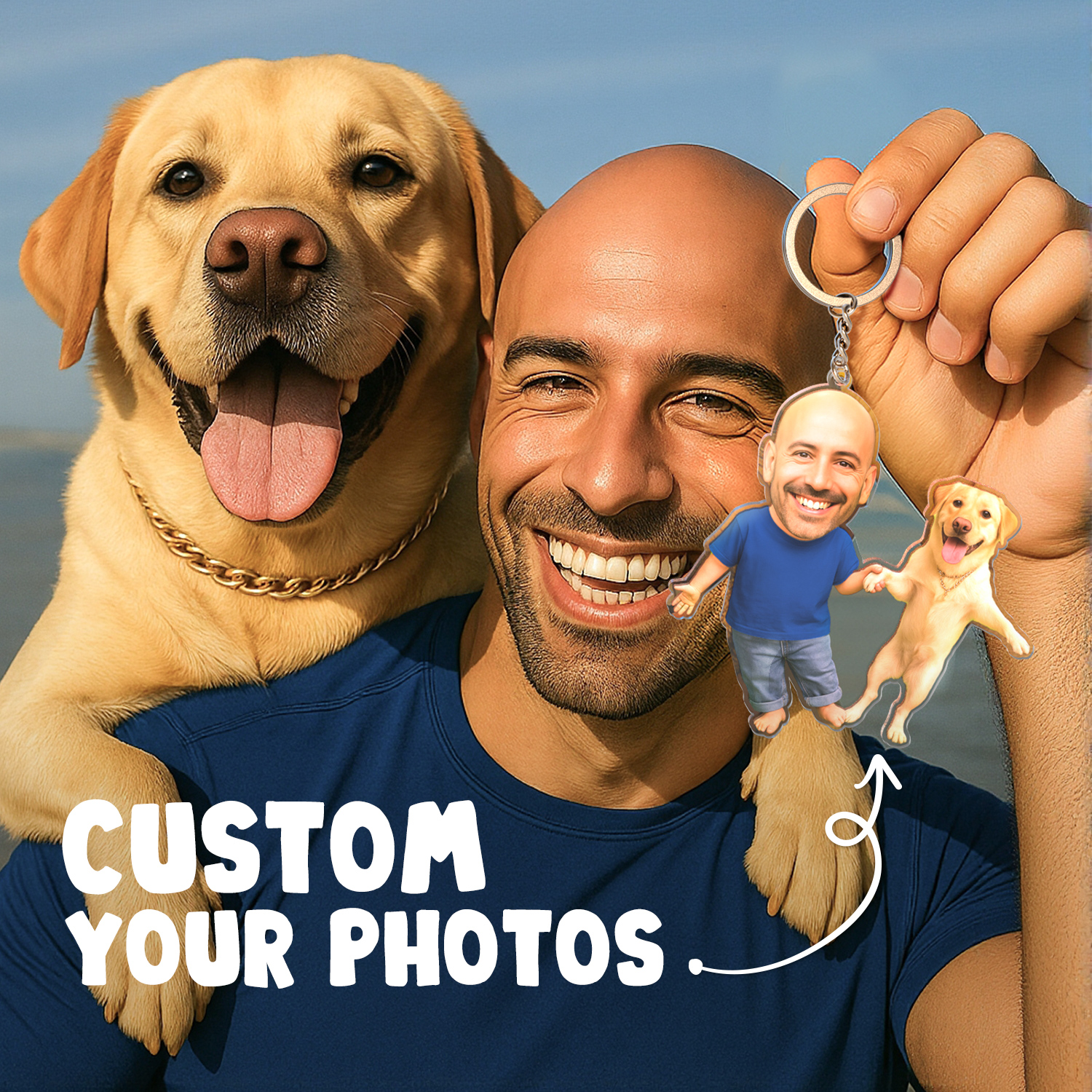 Personalized "Me & My Pet" Acrylic Keychain – Funny Custom Gift