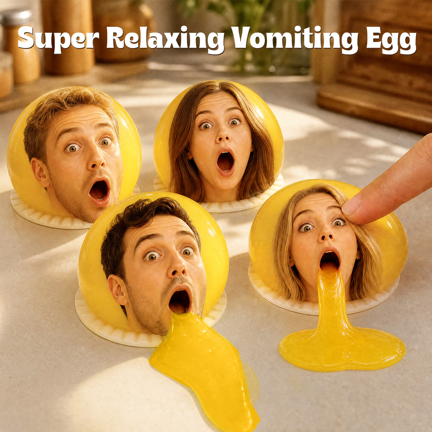 Custom Photo Egg Yolk Squishy Funny Squeeze Toy Gift for Friends