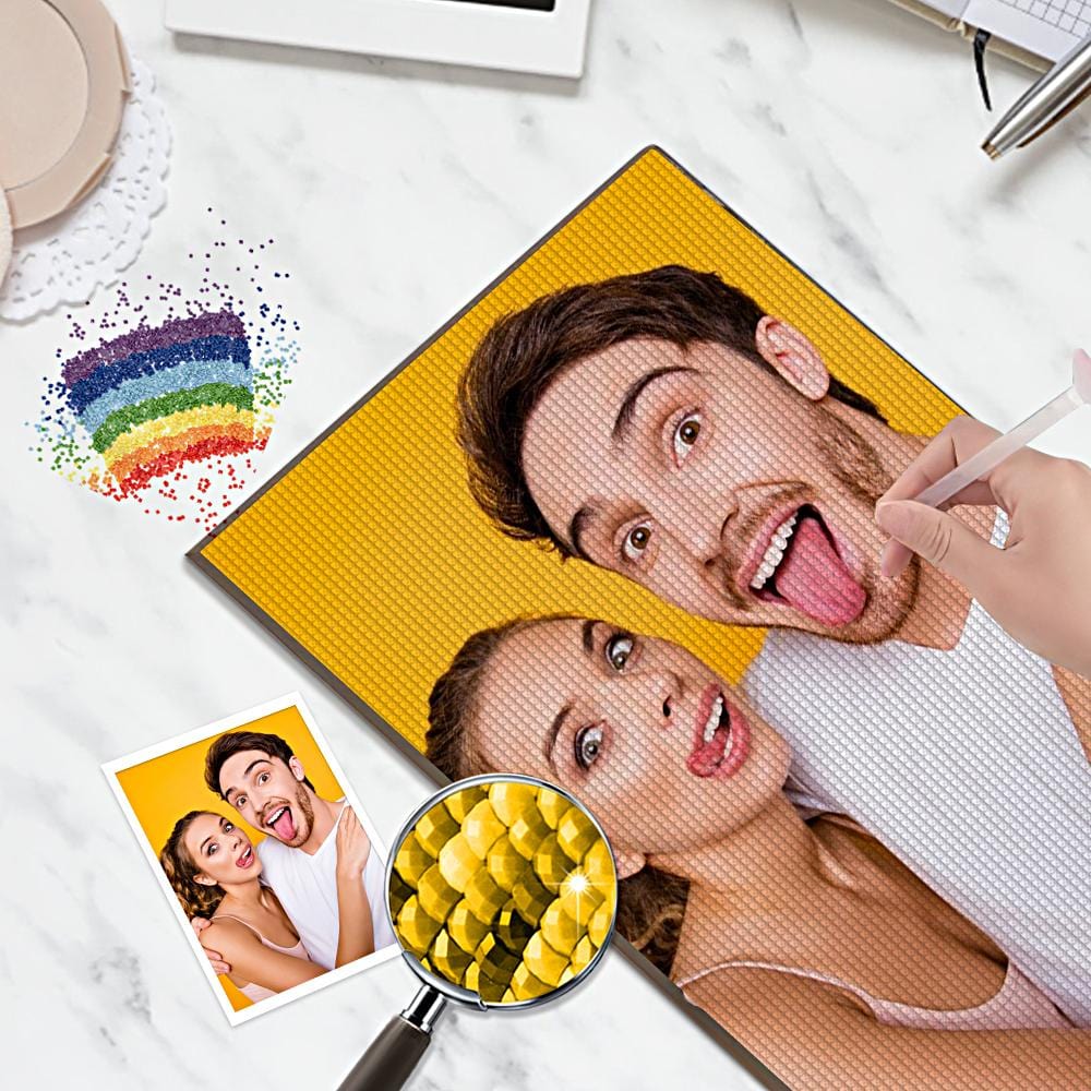 Anniversary Gift Custom Diamond Painting Kits Long Distance Gift - 5 Sizes - Giftlab