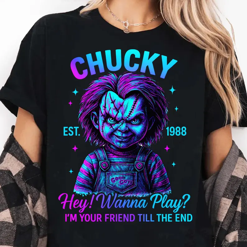 Halloween Neon Horror Characters T-Shirt / Sweatshirt / Hoodie