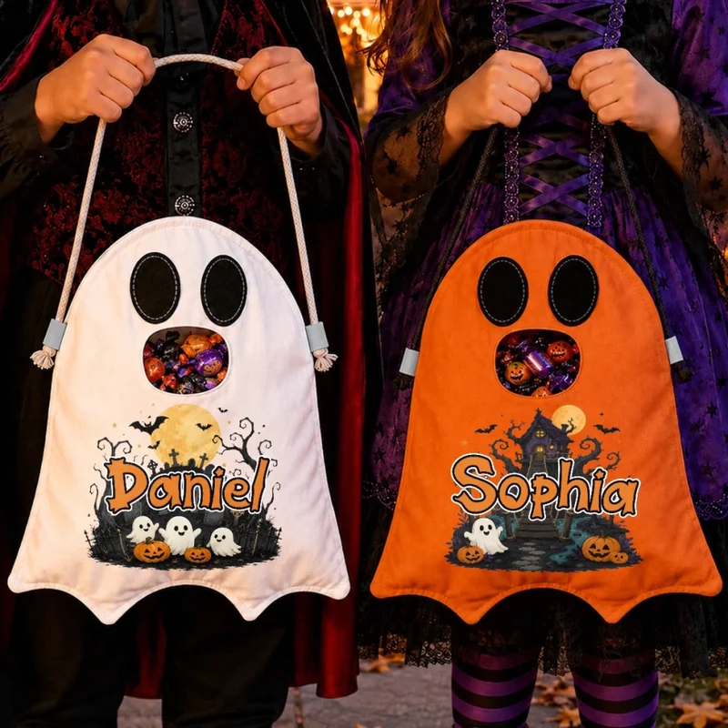 Custom Ghost Bag Personalized Halloween Gifts For Kids Too Cute To Spook