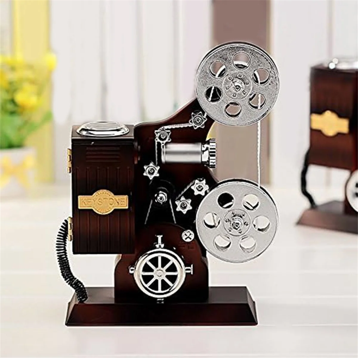 Movie Projector Music Box, Mini Antique Vintage Craft Music Box Plays Tune For Birthday Home/Office/Study Room