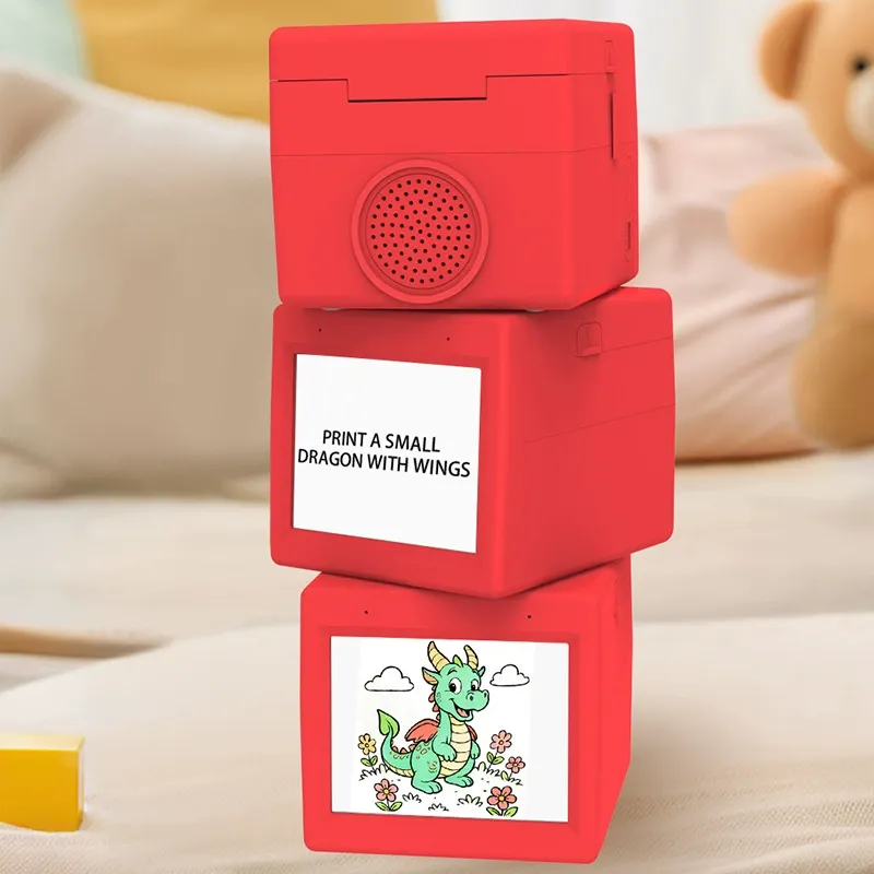 Mini AI Thermal Printer - Portable Inkless Pocket Printer for Photos, Notes & Study, Wireless Bluetooth Instant Sticker Maker, Creative Gift for Kids and Adults