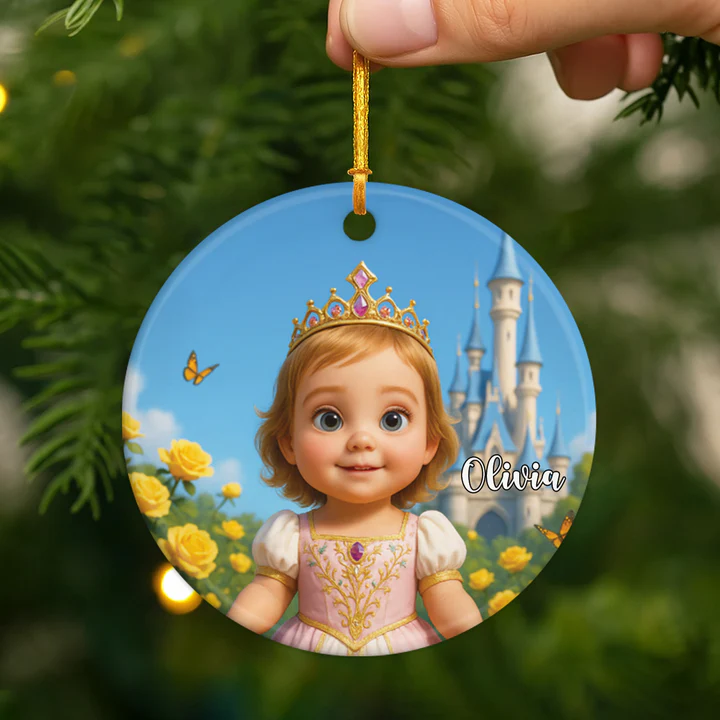 Personalised Ceramic Christmas Ornaments with Picture for Kids