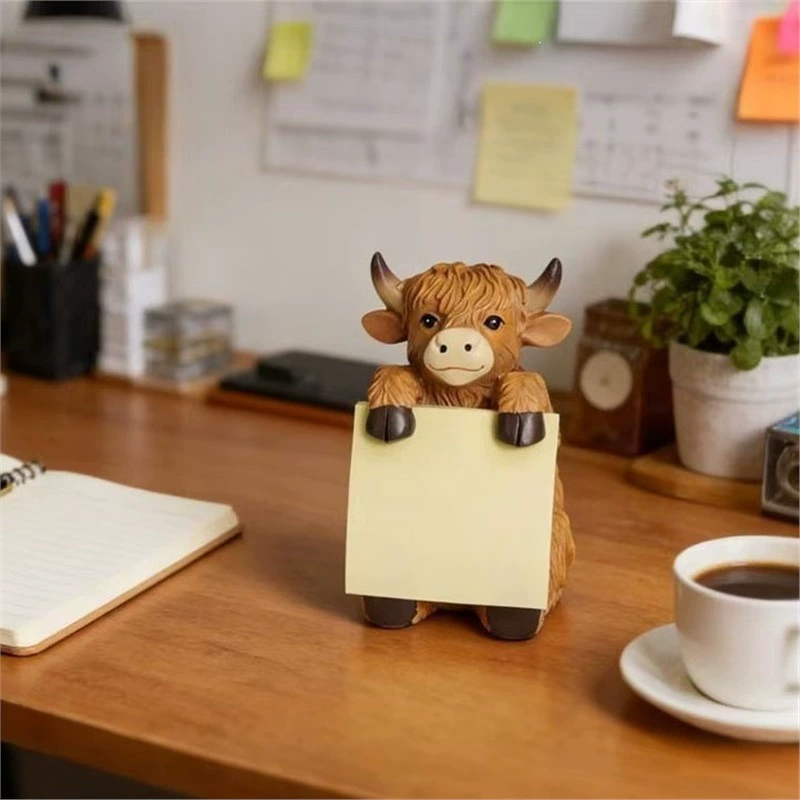 Highland Cow Pop-Up Sticky Note Dispenser Desk decor For Office Gift for Teachers