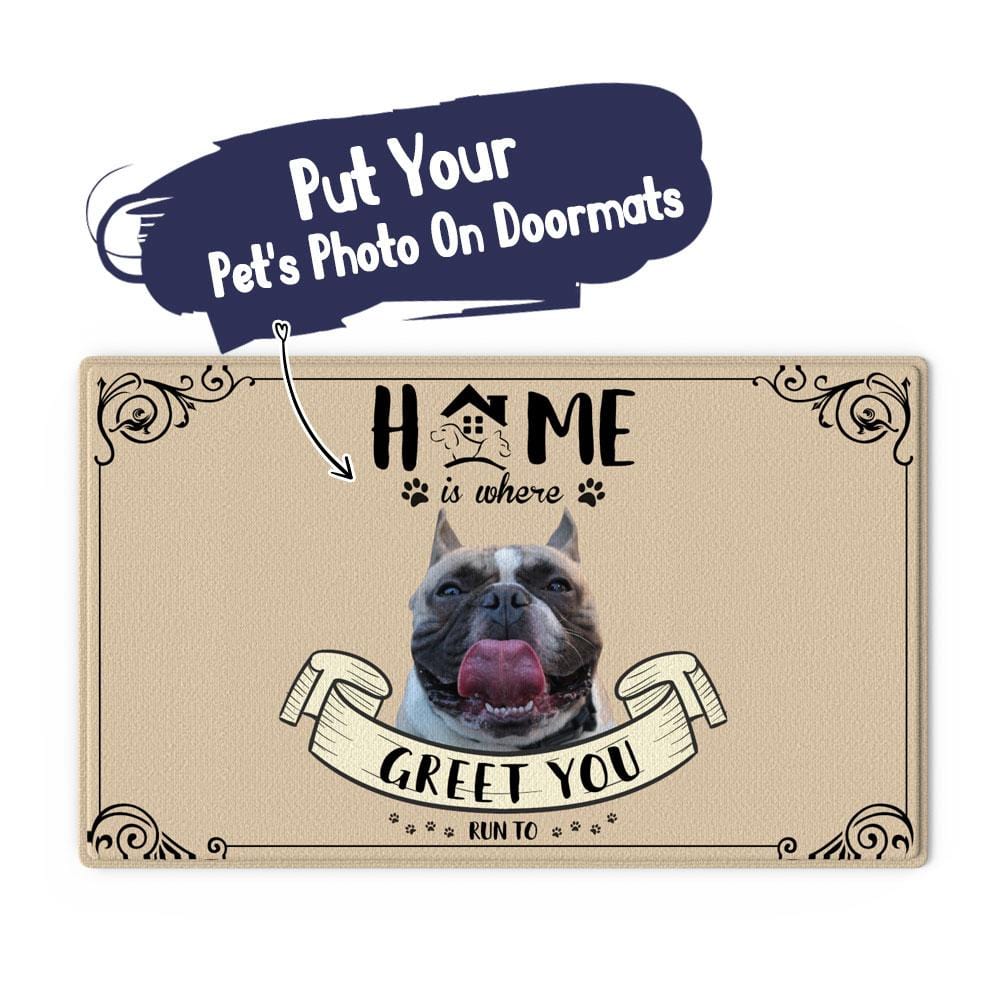 Custom Photo Doormat Home Door Mat for Pet Lover - Giftlab