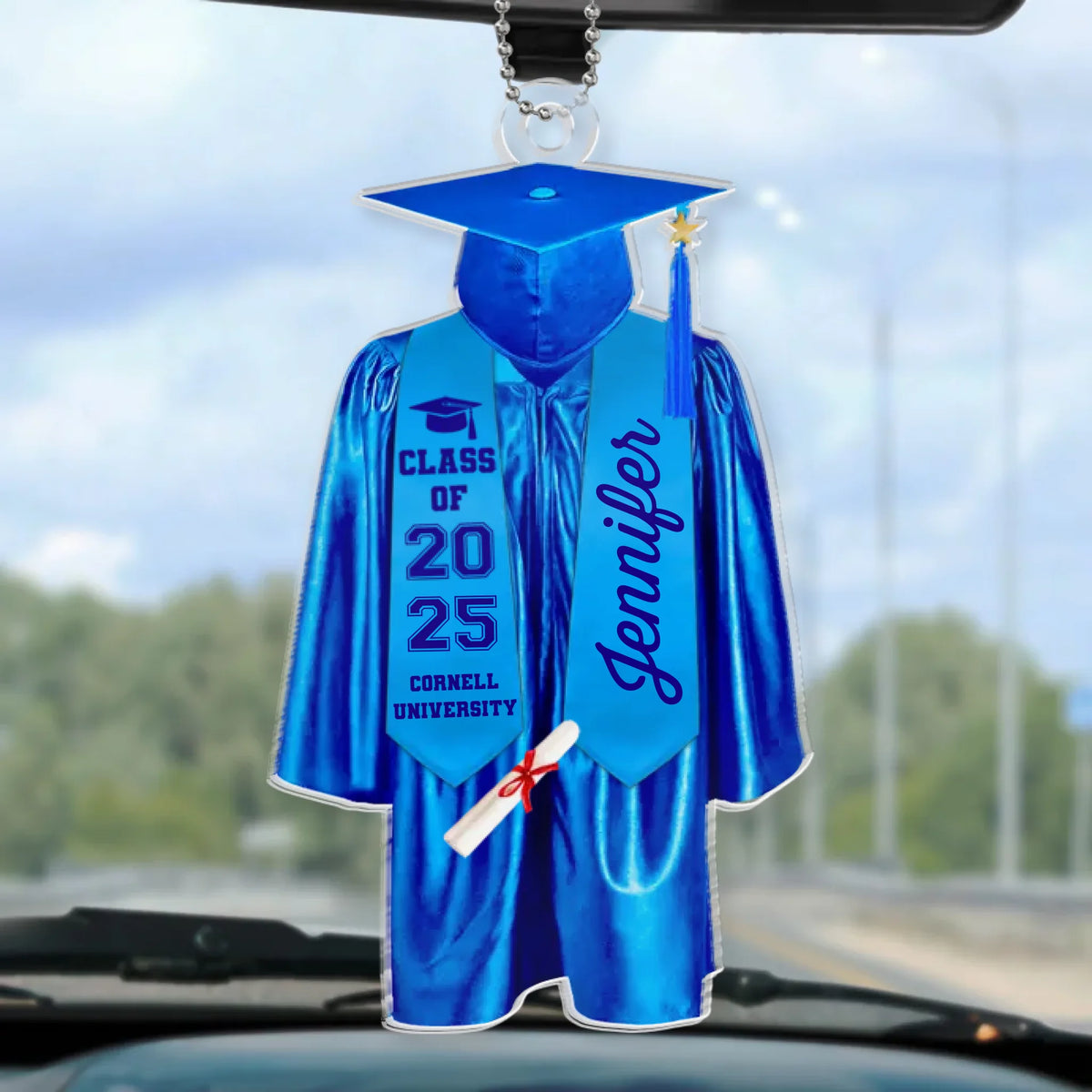 Today Is A New Beginning - Family Personalized Custom Car Ornament - Acrylic Custom Shaped - Graduation Gift For Family Members, Siblings, Brothers, Sisters - Giftlab