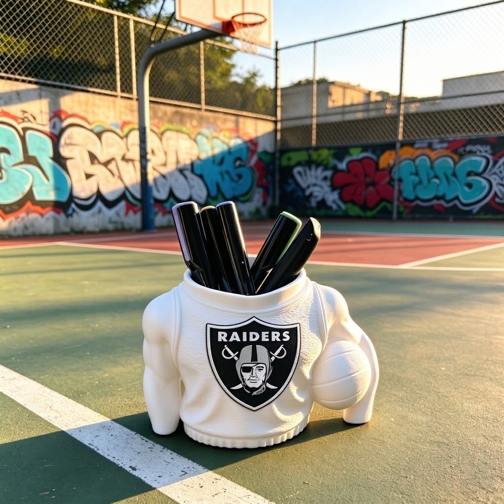 3D Printed Basketball Player Pen Holder – Sports Jersey Desk Organizer, Creative Desktop Decor & Gift for Basketball Fans