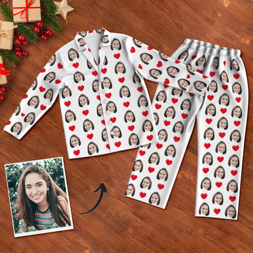 Personalized Sleepwear Custom Photo Pajamas Gifts For Her Valentines Day Gifts - Giftlab