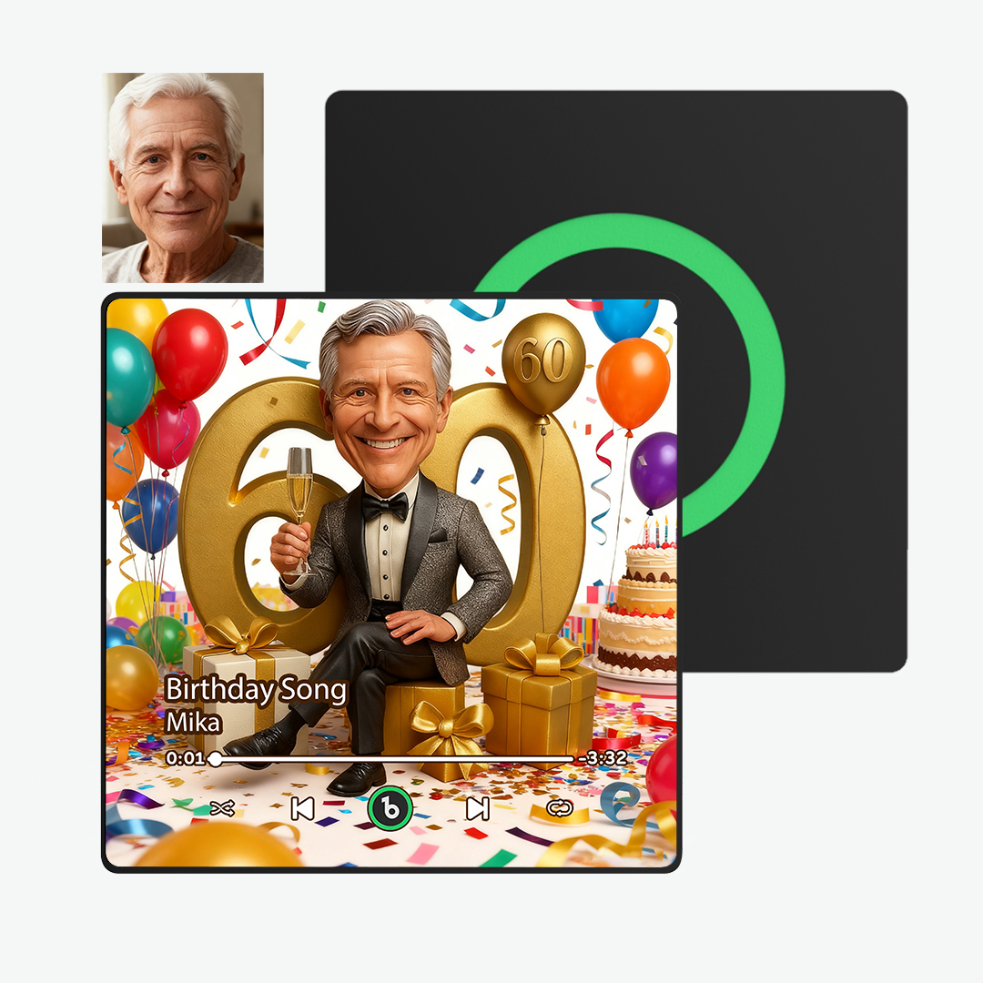 Personalized Men`s Birthday Gifts Cartoon Music Fridge Magnet - GiftlabUS