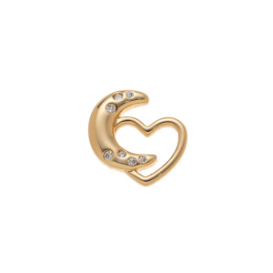 Locket Necklace Accessories Rescent Moon Heart