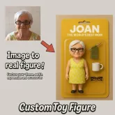 Fully Body Custom 3D Effect Action Figure Pack Packaging Toy Box Style Art Gift Personalized 2D Printing Acrylic Keychain Gift for Grandma