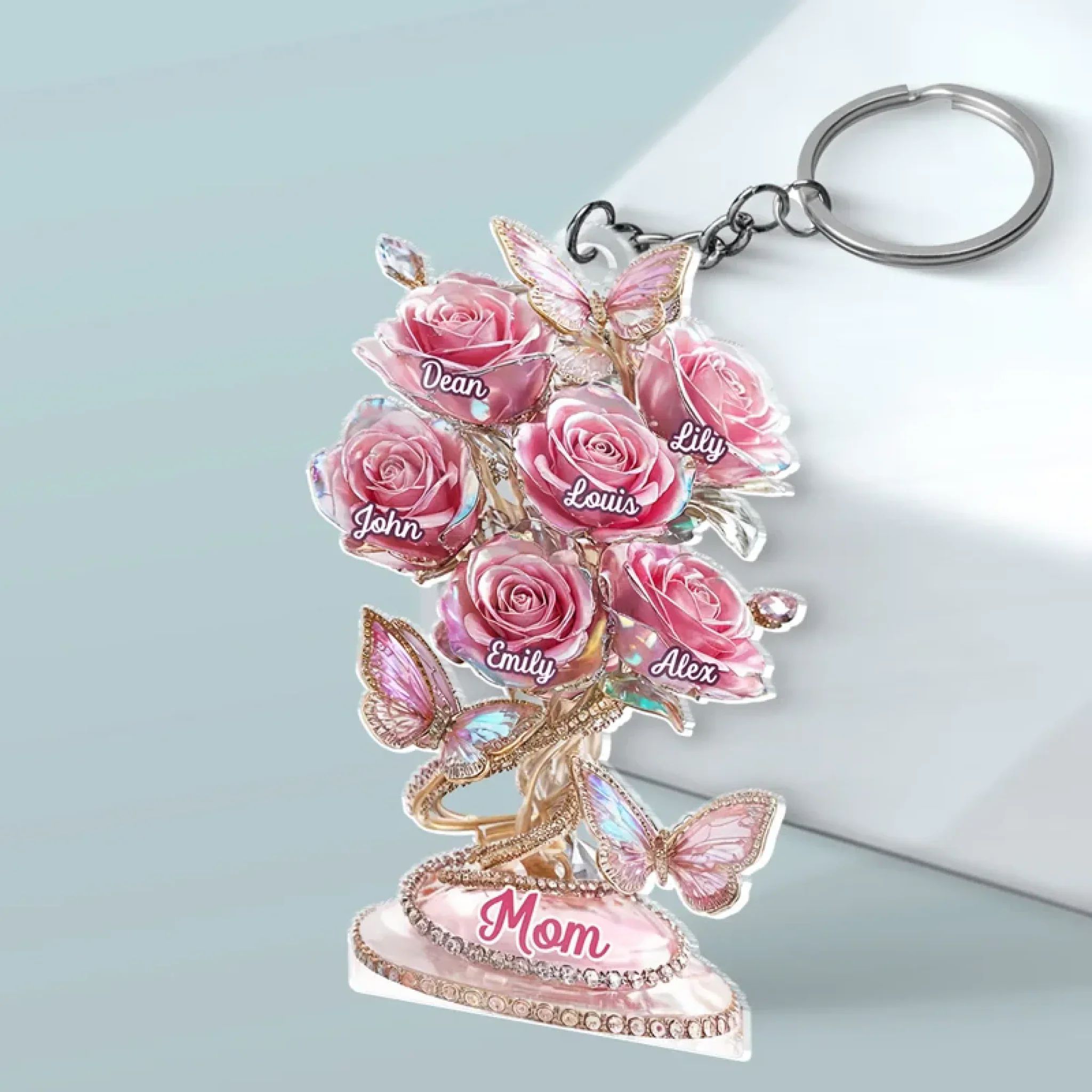 Personalised mother's day name keychain