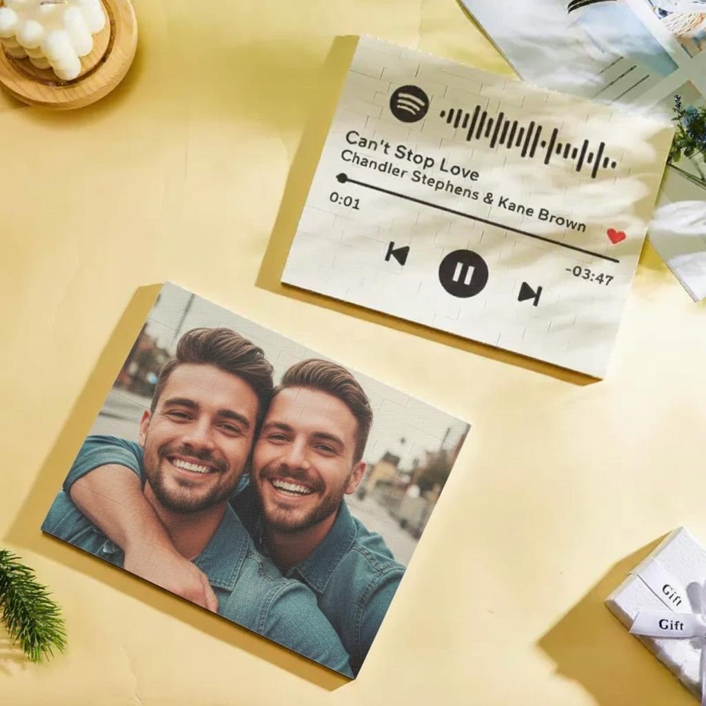 Spotify Personalized Building Brick Photo Block Frame