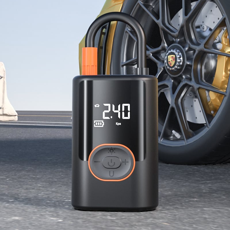 🔥Portable Tire Inflator - Smart ON/OFF Hose Design