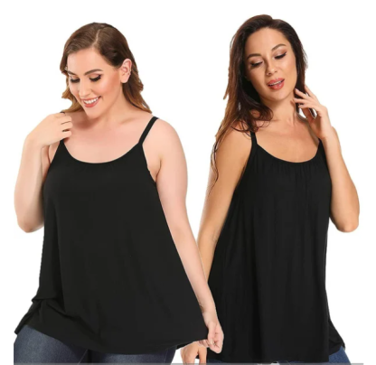 ??LAST DAY SALE 50% OFF - Loose-fitting Tank Top With Built-in Bra??BUY 3 PAY 2 (CODE: A7)