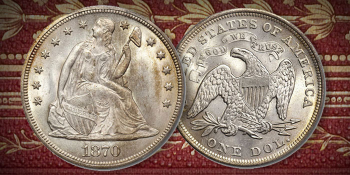 💰1870 Seated Liberty Dollar - 💥A Treasure of American Numismatic History